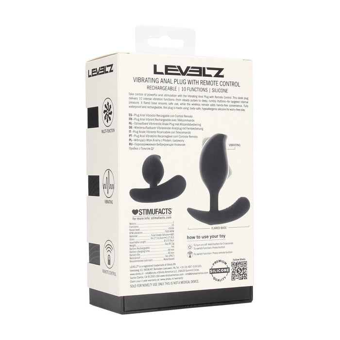 Levelz Analplug Mit Vibration Mit Fernbedienung 11 cm