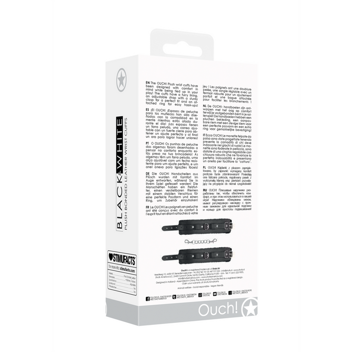 Ouch! Plush Gebonden Lederen Handboeien