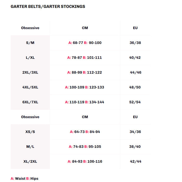 Obsessive Matildea Strumpfgürtel Rot