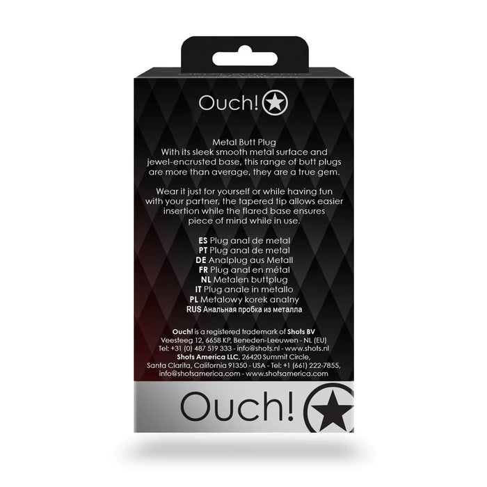 Ouch! Analplug Aus Metall Mit Herz 7,1 cm