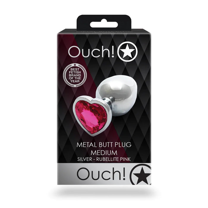Ouch! Analplug Aus Metall Mit Herz 7,1 cm