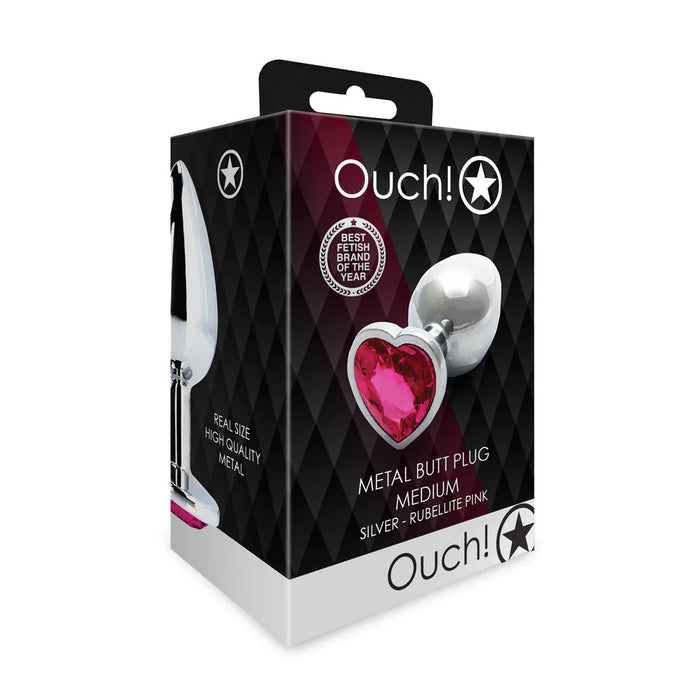 Ouch! Analplug Aus Metall Mit Herz 7,1 cm