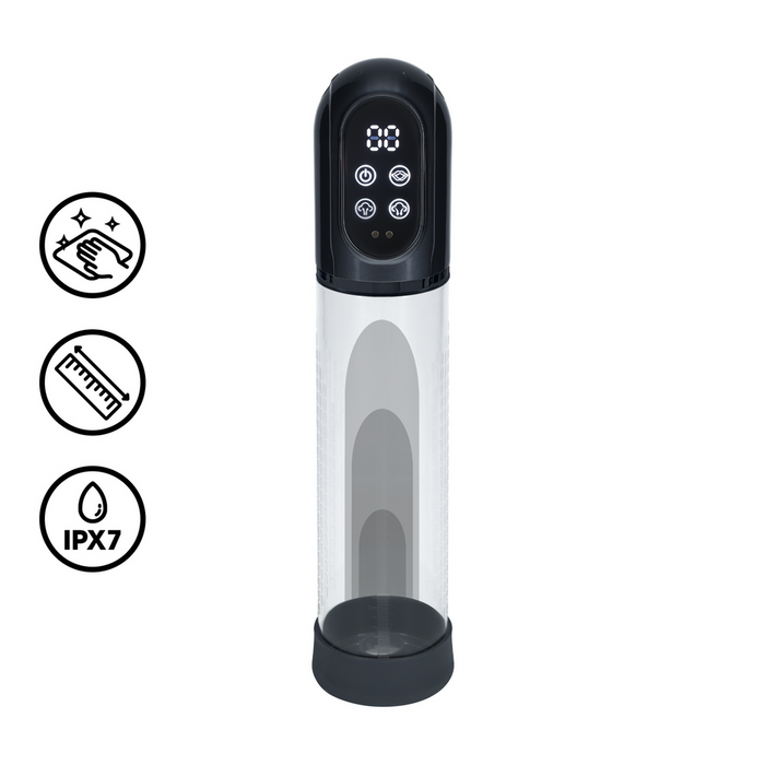 Pumped Engage Automatic Waterproof Penis Pump And Masturbator Gun Metal