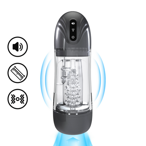 Pumped Sonicpull Suction And Vibration Masturbator Pump Multimedia Enhanced Gun Metal