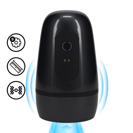 Pumped Pulsar Negative Pressure Suction And Vibration Masturbator Pump Gun Metal