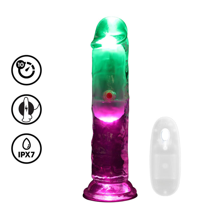 Realrock Led Glow Vibrierender Dildo 15 cm