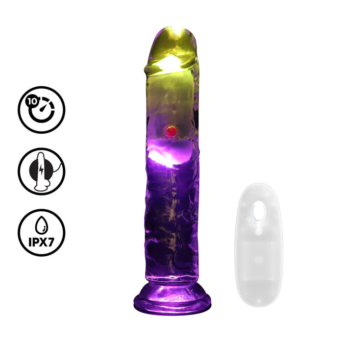 Realrock Led Glow Vibrierender Dildo 18 cm