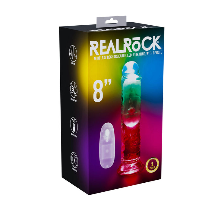 Realrock Led Glow Vibrierender Dildo 20 cm