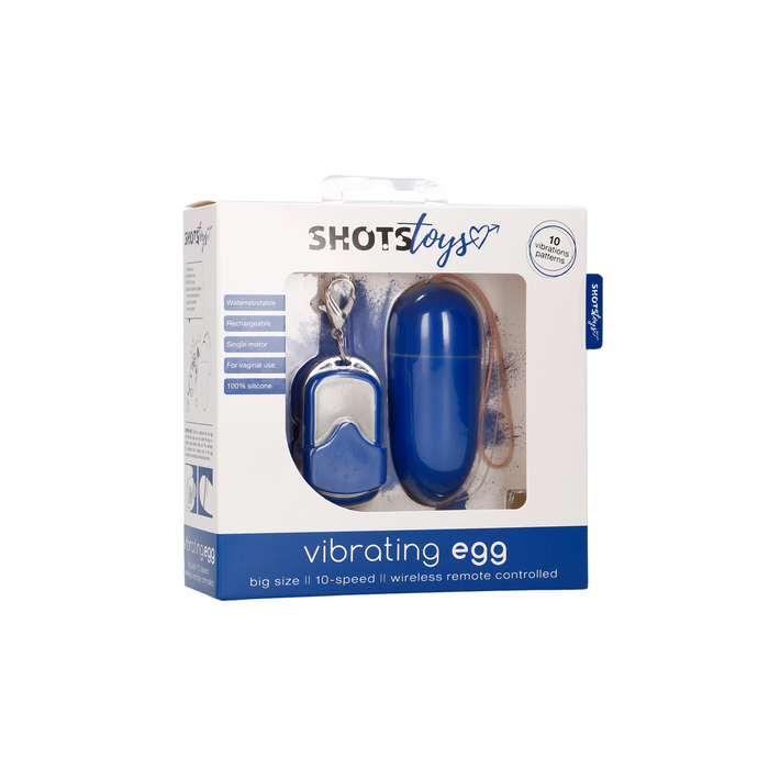 Vibrating Egg With 10 Speeds And Remote Control L Blue