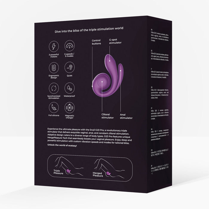SVibe Snail Gizi Pro Dreifach-Vibrator Für Klitoris, G-Punkt & Anale Stimulation