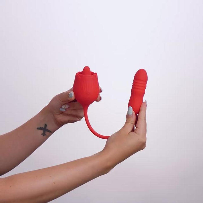 Teazers Stoßender Vibrator Mit Klitorisstimulator