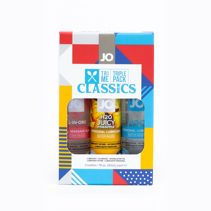 System JO Tri Me Triple Pack Classic Gleitgel Essbar 3 x 30 Erovibes.de System JO Tri Me Triple Pack Classic Gleitgel Essbar 3 x 30 Erovibes.de