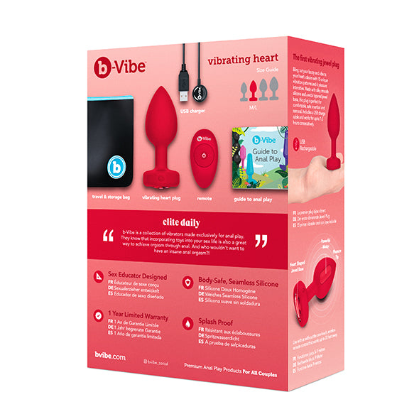 B-Vibe Heart Vibrierender Analplug 11 cm