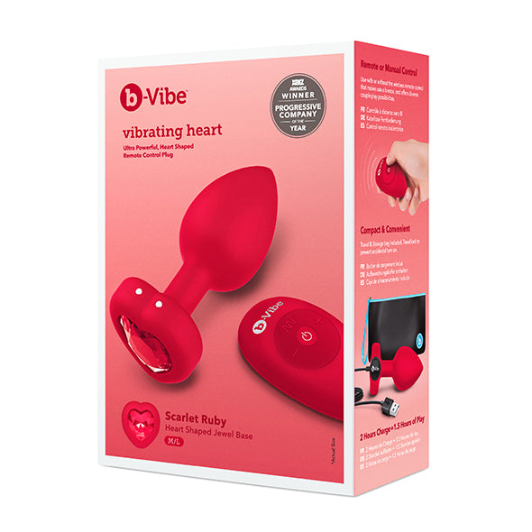 B-Vibe Heart Vibrierender Buttplug 11 cm